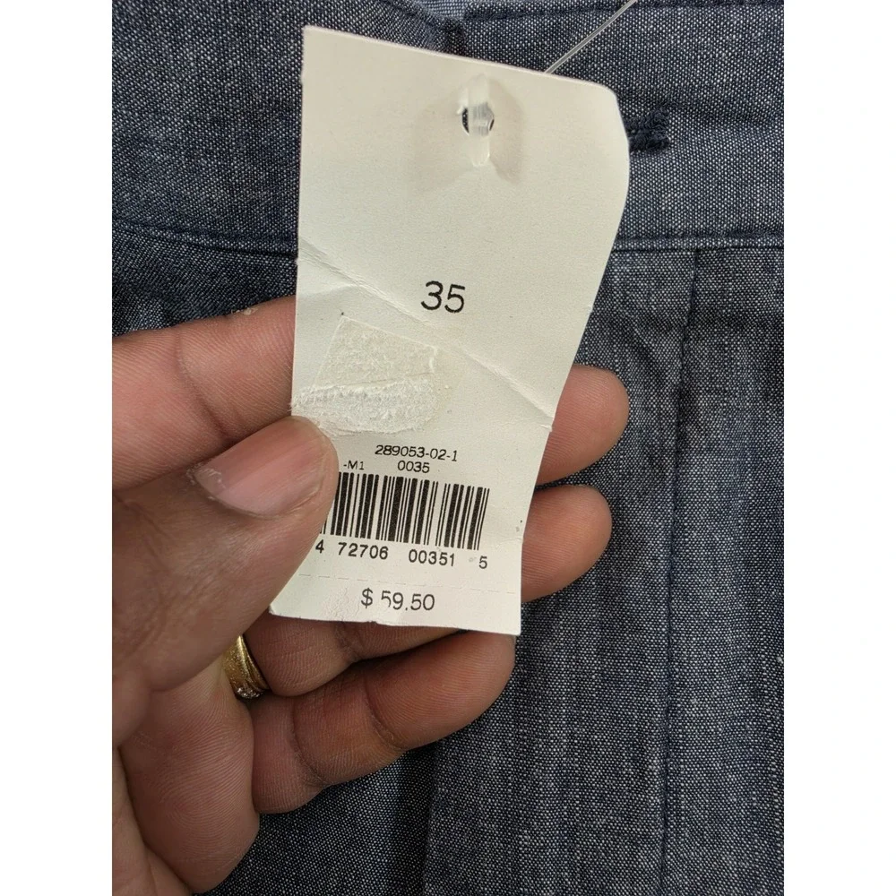 NEW Banana Republic Aiden Shorts Slim Fit Chambray Chino Size 35(36) MSRP $59
